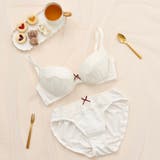 アイボリー | 【EFカップ】スウィートプリーツ3/4カップブラ&ショーツ | palissee