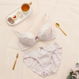 ピンク | 【EFカップ】スウィートプリーツ3/4カップブラ&ショーツ | palissee