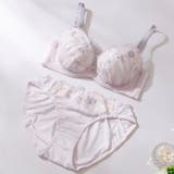ピンク | フローラルレース３/４カップブラ＆ショーツ  | palissee
