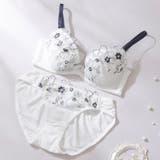 オフホワイト | 【EFカップ】フローラルレース3/4カップブラ&ショーツ | palissee