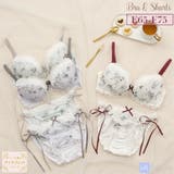 【EFカップ】クラシカルガーリー3/4カップブラ&バックレースフレアショーツ | palissee | 詳細画像1