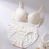 アイボリー | アザレアラメレース３/４カップブラ＆ショーツ  | palissee