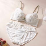 アイボリー | アムールブロッサム3/4カップブラ&バックレースフレアショーツ | palissee