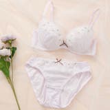パープル | 【EFカップ】フルールアップリケ3/4カップブラ&ショーツ | palissee