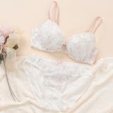 アイボリー | ペールフローラル3/4カップブラ&ショーツ | palissee
