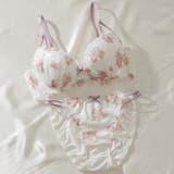 アイボリー | バイカラーローズ3/4カップブラ&ショーツ | palissee