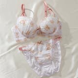 パープル | バイカラーローズ3/4カップブラ&ショーツ | palissee