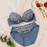 ネイビー | プティブーケ３/４カップブラ＆ショーツ  | palissee