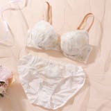 アイボリー | フラワーガーデン3/4カップブラ&ショーツ | palissee