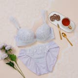 パープル | 【EFカップ】ジャスミンチュール3/4カップブラ&ショーツ | palissee