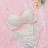 ミント | フリルスカラップ3/4カップブラ&ショーツ | palissee