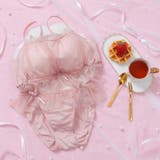 ピンク | girly frill tulle3/4カップブラ&ショーツ | palissee