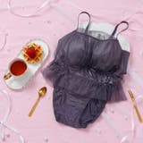 グレー | girly frill tulle3/4カップブラ&ショーツ | palissee