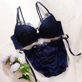 ネイビー | 3wayストラップアレンジ３/４カップブラ＆ショーツ  | palissee