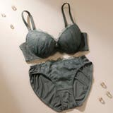 カーキ | 【EFカップ】アザレアラメレース３/４カップブラ＆ショーツ  | palissee