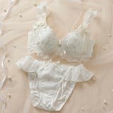 アイボリー | Rosette Ribbon３/４カップブラ＆ショーツ  | palissee