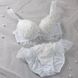 サックス | 【EFカップ】セラフィーヌ３/４カップブラ＆ショーツ  | palissee