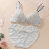 サックス | 【EFカップ】フルールレーヴ3/4カップブラ&ショーツ | palissee