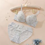 サックス | 【EFカップ】マーリュエット3/4カップブラ&ショーツ | palissee