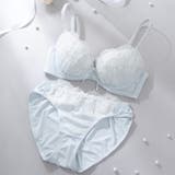 サックス | 【EFカップ】シェリーフルール3/4カップブラ&ショーツ | palissee