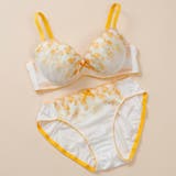 イエロー | チューリップブーケ ３/４カップブラ＆ショーツ  | palissee