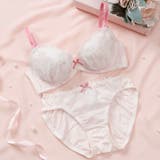ピンク | ストライプマーガレット ３/４カップブラ＆ショーツ  | palissee