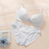 サックス | ドットビジュー 3/4カップブラ&ショーツ | palissee