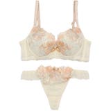 【脇高】フェミニン大花刺繍３ ４モールドカップブラ＆バックレースTバック BCD | palissee | 詳細画像8 