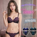 【脇高】グランローズ３ ４モールドカップブラ＆バックレースショーツ A | palissee | 詳細画像1 