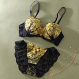 イエロー | 【脇高】グランローズ３/４モールドカップブラ＆バックレースショーツ  E F | palissee