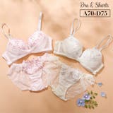 【脇高】フルーレットリボン３ ４モールドカップブラ＆バックレースショーツ B | palissee | 詳細画像1 