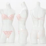 【脇高】フルーレットリボン３ ４モールドカップブラ＆バックレースショーツ B | palissee | 詳細画像3 