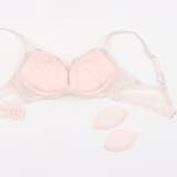 【脇高】フルーレットリボン３ ４モールドカップブラ＆バックレースショーツ E | palissee | 詳細画像9 