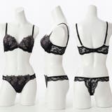 【脇高】シャイニーリリー３ ４モールドカップブラ＆バックレースTバック B | palissee | 詳細画像3 