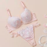 ピンク | 【脇高】フェアリーフラワーチュール3 4モールドカップブラ&バックレースTバック… | palissee