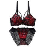 【脇高】ヴェルヴェットアイヴィ３ ４モールドカップブラ＆バックレースショーツ B | palissee | 詳細画像10 