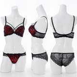 【脇高】ヴェルヴェットアイヴィ３ ４モールドカップブラ＆バックレースショーツ B | palissee | 詳細画像2 