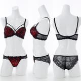 【脇高】ヴェルヴェットアイヴィ３ ４モールドカップブラ＆バックレースショーツ E | palissee | 詳細画像2 