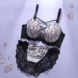 パープル | 【脇高】ノワールローズ 脇高ブラ＆バックレースショーツ  A B C D | palissee