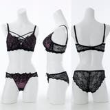 【脇高】ノワールローズ 脇高ブラ＆バックレースショーツ  A B C D | palissee | 詳細画像3 