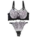 【脇高】ノワールローズ 脇高ブラ＆Tバックショーツ  A B C D | palissee | 詳細画像10 