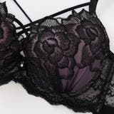 【脇高】ノワールローズ 脇高ブラ＆バックレースひもショーツ  A B C D | palissee | 詳細画像5 