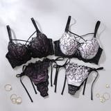 【脇高】ノワールローズ 脇高ブラ&Tバックひもショーツ A B C D | palissee | 詳細画像12