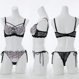 【脇高】ノワールローズ 脇高ブラ&Tバックひもショーツ A B C D | palissee | 詳細画像2