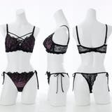 【脇高】ノワールローズ 脇高ブラ&Tバックひもショーツ A B C D | palissee | 詳細画像3