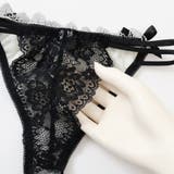 【脇高】ゴシックレース 脇高ブラ＆Tバックショーツ  A B C D | palissee | 詳細画像8 