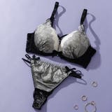 ブラック | 【脇高】ゴシックレース 脇高ブラ＆Tバックショーツ  A B C D | palissee