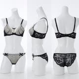 【脇高】ゴシックレース 脇高ブラ＆Tバックショーツ  E F | palissee | 詳細画像3 