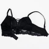 ビスチェ風モノトーンレースアップ 脇高ブラ＆バックレースショーツ E | palissee | 詳細画像11 