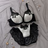 オフホワイト | 【脇高】 ノーブルリボン 脇高ブラ&バックレースショーツ A B C D | palissee